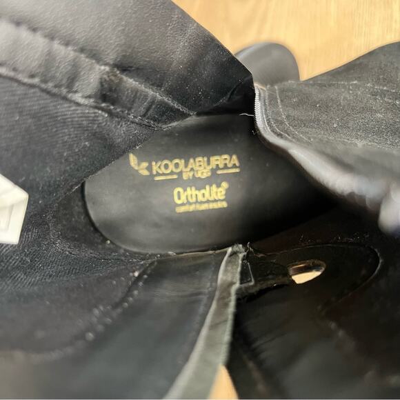 Kookaburra by UGG Samiah Mid Block Heel Suede Ankle Boots Black Women’s 8 - Picture 11 of 12